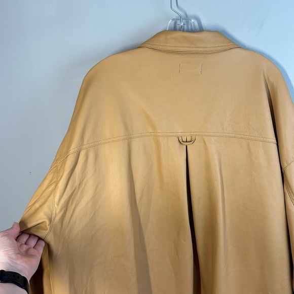 Anthropologie Maeve Vegan Leather Oversized Shirt Jacket Size 2X - Picture 11 of 16